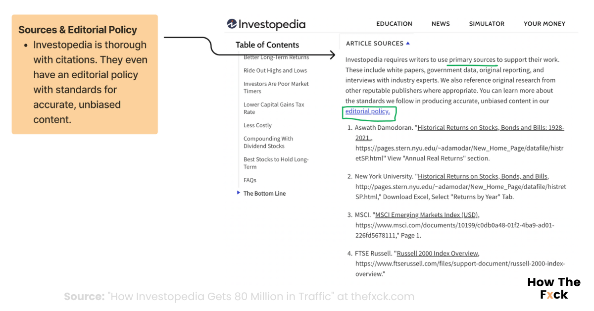 Source and citations